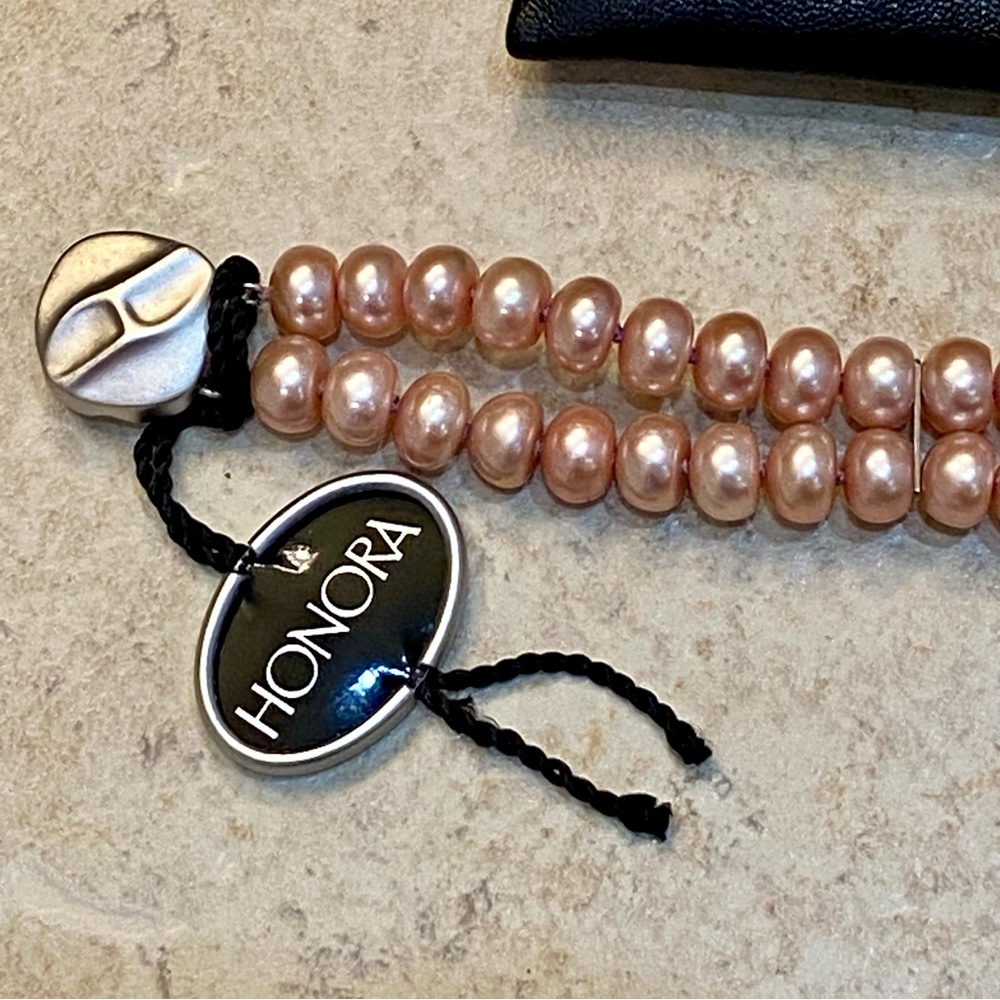 New Honora Pink Double Strand Freshwater Pearl Bracelet - Picture 3 of 7
